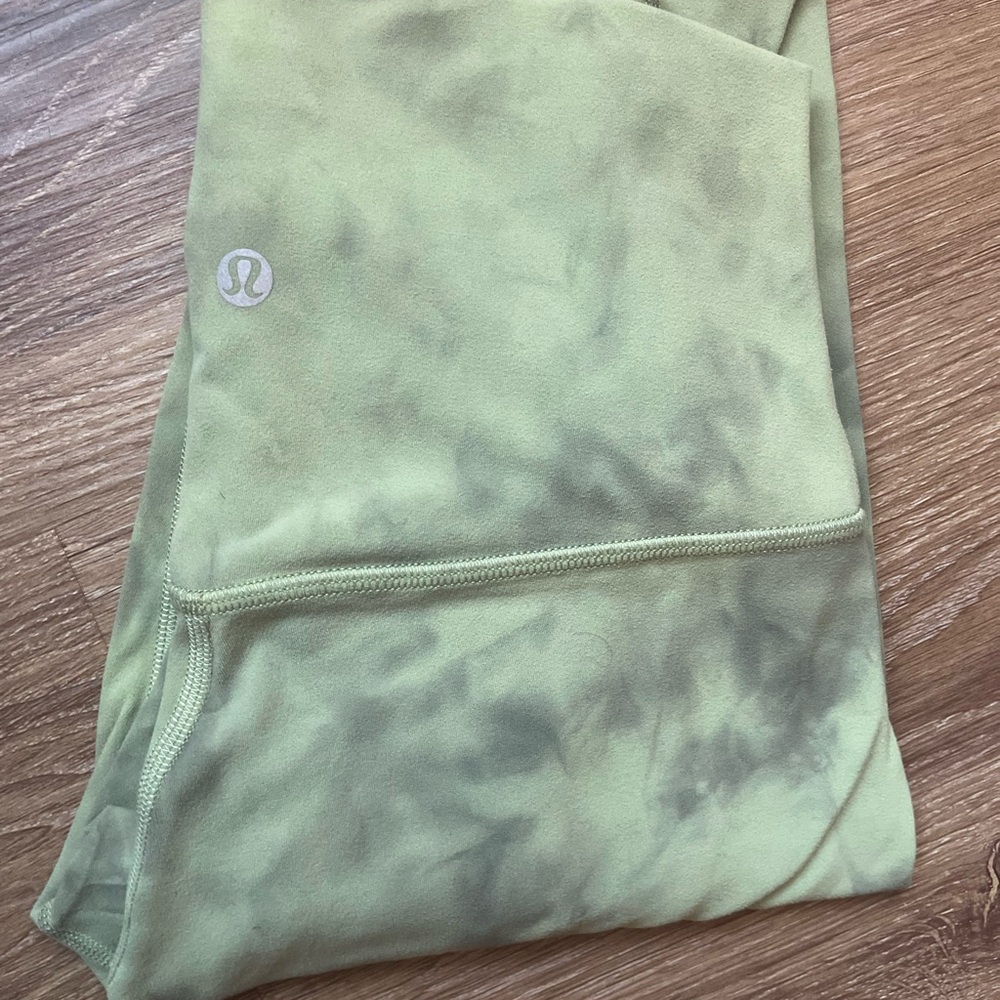 lululemon athletica Light Green Tie-Dye Leggings